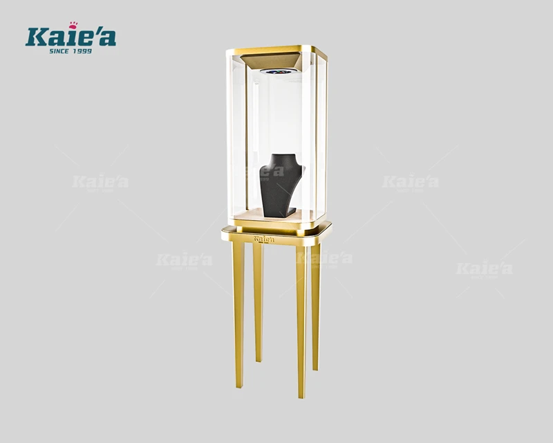 Lujoso joyero curvo de una sola puerta, modelo alto