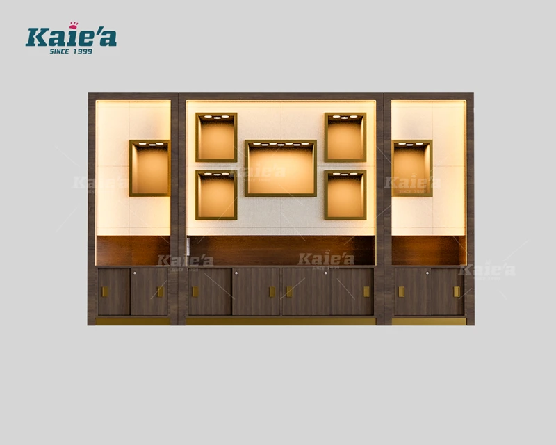 Vitrina de joyer&iacute;a de alta calidad de la serie de madera